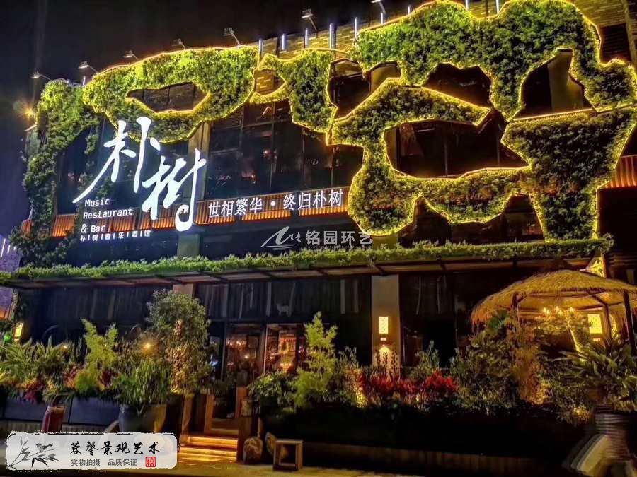 餐吧外墻綠植墻